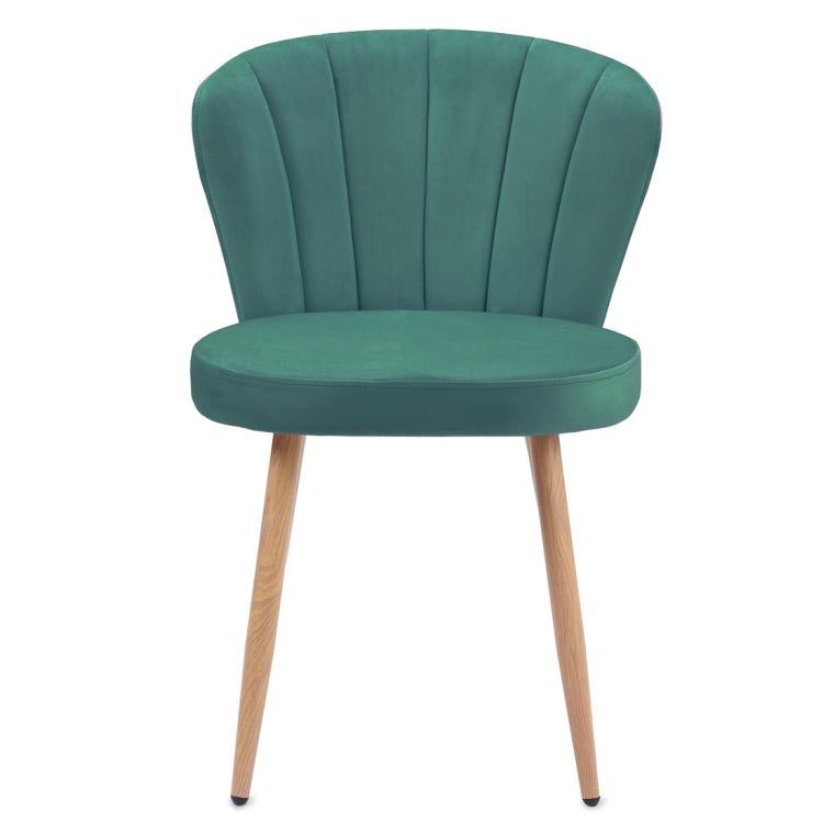 [UK Warehouse] Velvet Fabric Oyster High Back Chairs for Living Room / Bedroom(Green)