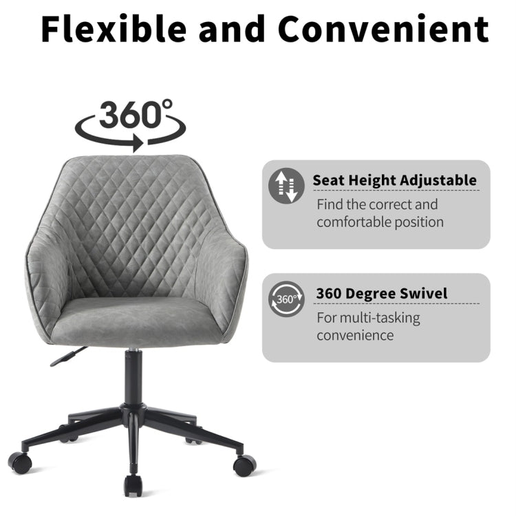[UK Warehouse] Home Office Retro PU Leather Desk Chair Swivel Chair