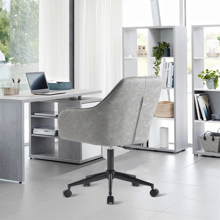 [UK Warehouse] Home Office Retro PU Leather Desk Chair Swivel Chair