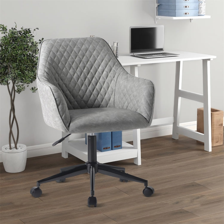 [UK Warehouse] Home Office Retro PU Leather Desk Chair Swivel Chair
