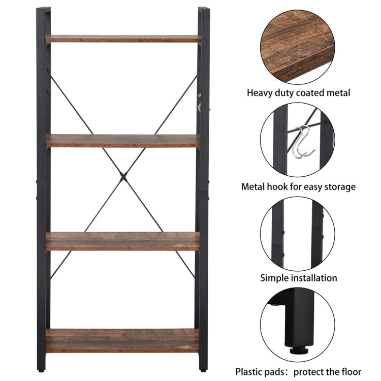 [UK Warehouse] Office Living Room Bookcase 4-layer Bookshelf Storage Shelf