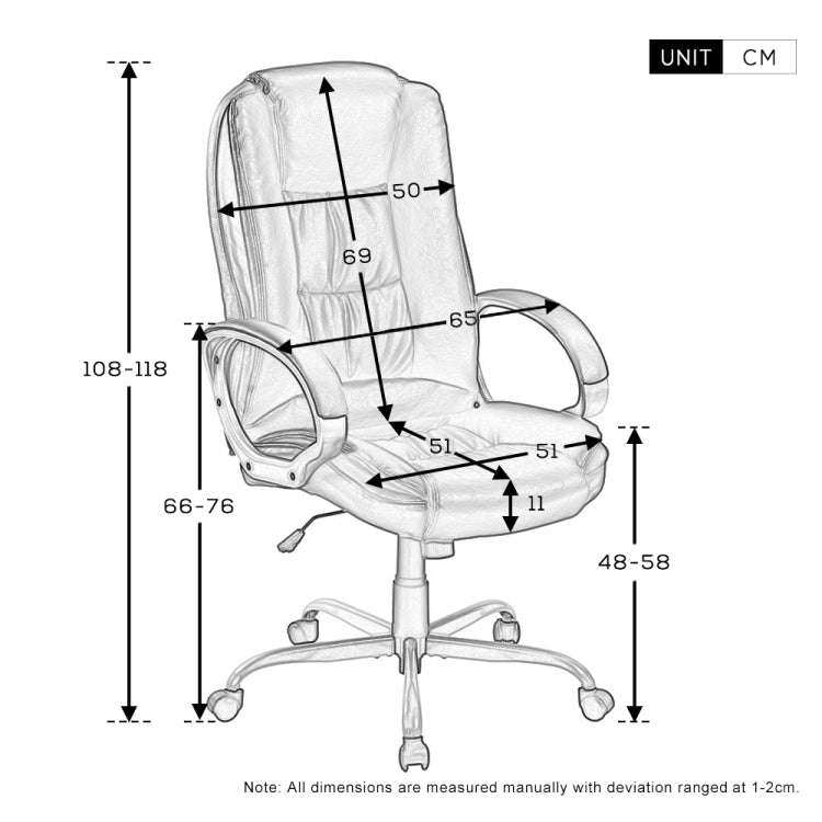[UK Warehouse] Executive Office Chair Large Computer Home Leather Swivel Adjustable High Back