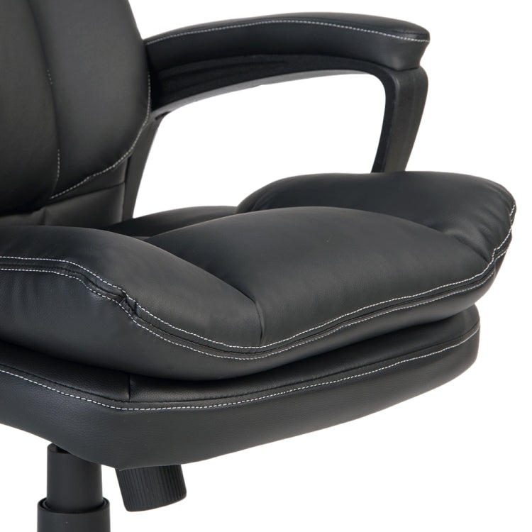 [UK Warehouse] High-Back Executive Desk Chair Black PU Leather PC Computer Office Chair