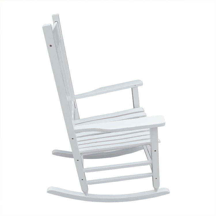 [US Warehouse] Indoor and Outdoor Universal Solid Wood Rocking Chairs with Armrests, Size: 46.5 x 33.5 x 26 inch