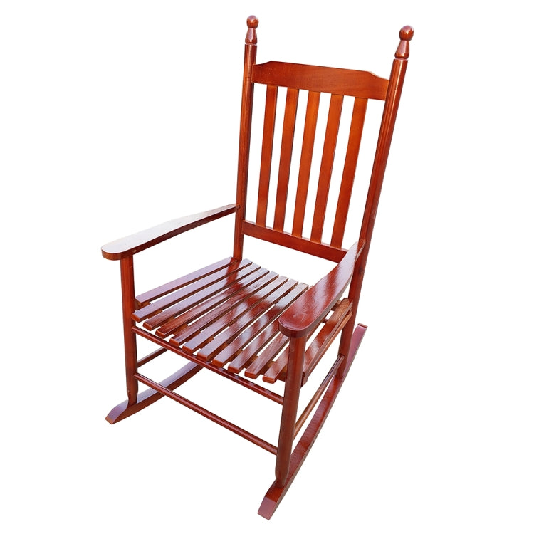 [US Warehouse] Indoor and Outdoor Universal Solid Wood Rocking Chairs with Armrests, Size: 46.5 x 33.5 x 26 inch