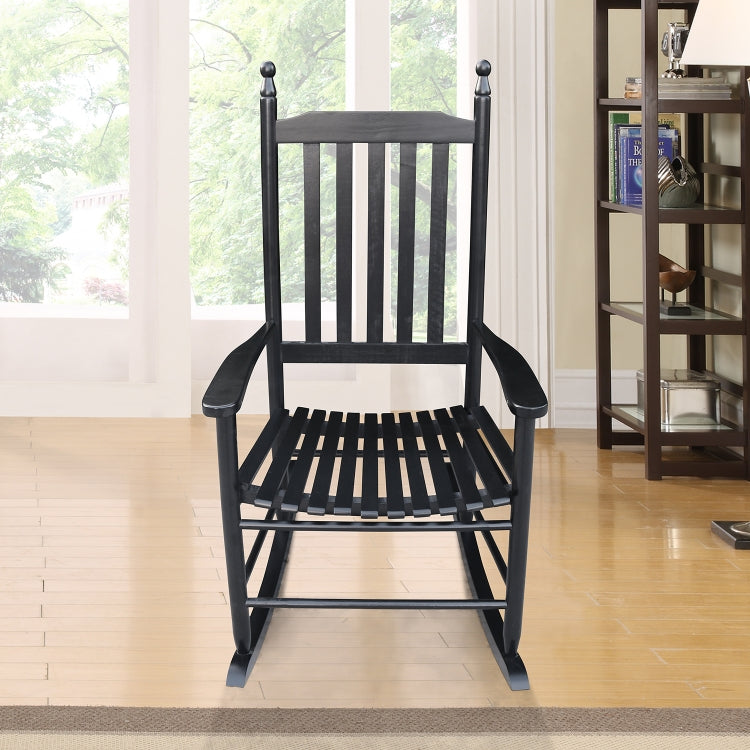 [US Warehouse] Indoor and Outdoor Universal Solid Wood Rocking Chairs with Armrests, Size: 45.25 x 32.9 x 24.5 inch