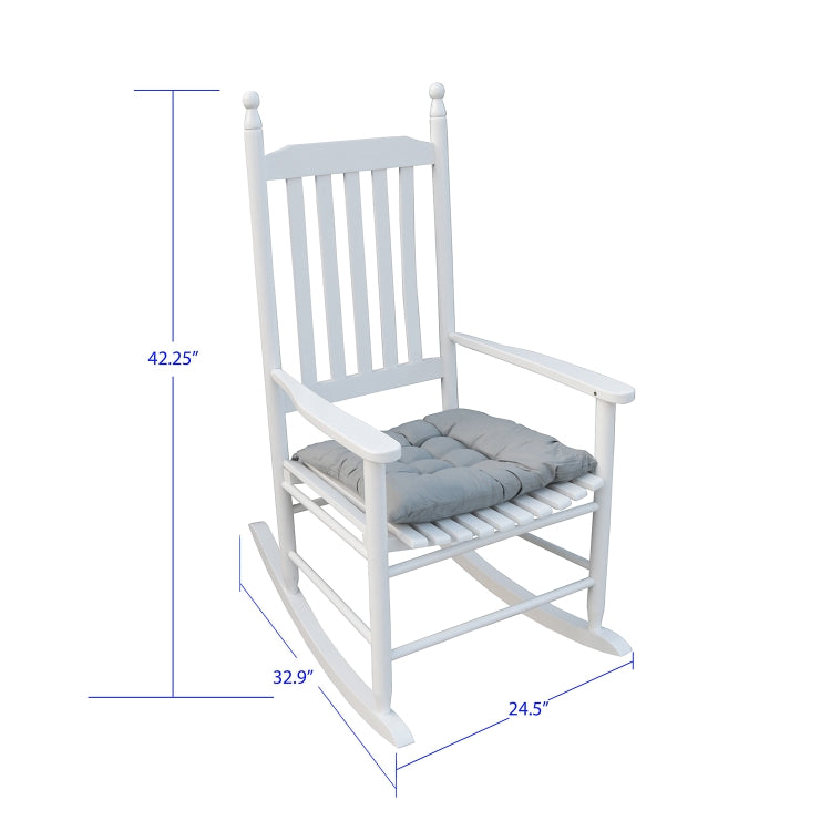 [US Warehouse] Indoor and Outdoor Universal Solid Wood Rocking Chairs with Armrests, Size: 45.25 x 32.9 x 24.5 inch