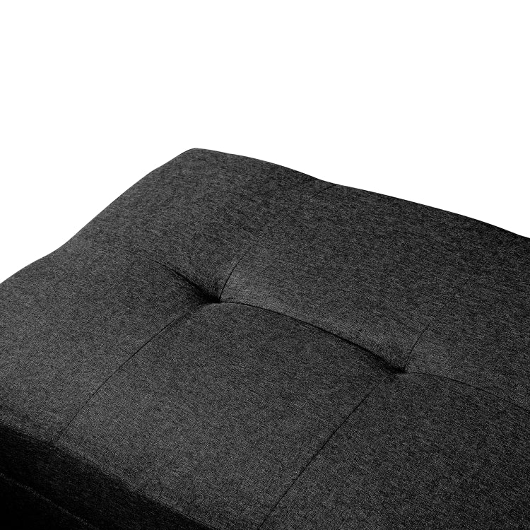 [US Warehouse] Living Room L-shaped Fabric Upholstered Sofa Three-seat Sofa Multifunctional Sofa Bed with Right Recliner & Storage Ottoman & Cushion & Pillow