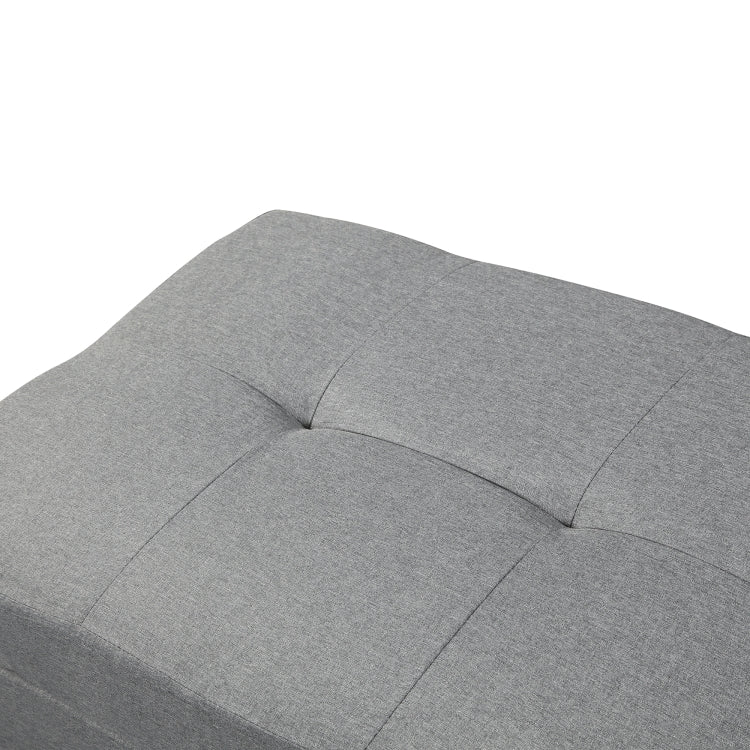 [US Warehouse] Living Room L-shaped Fabric Upholstered Sofa Three-seat Sofa Multifunctional Sofa Bed with Right Recliner & Storage Ottoman & Cushion & Pillow