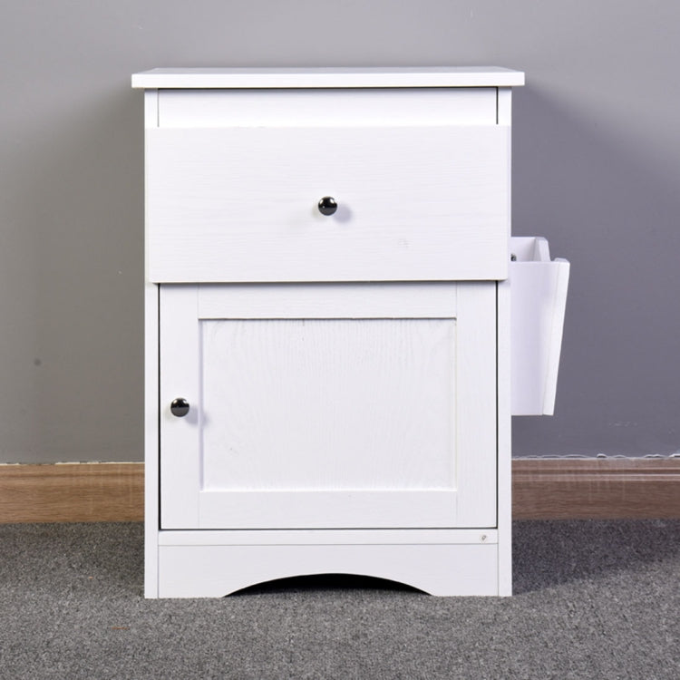 [US Warehouse] Bedroom Furniture Bedside Cabinet Space Saver Drawer Storage Cabinet with Magazine Rack, Size: 45.8x45.8x59.5cm
