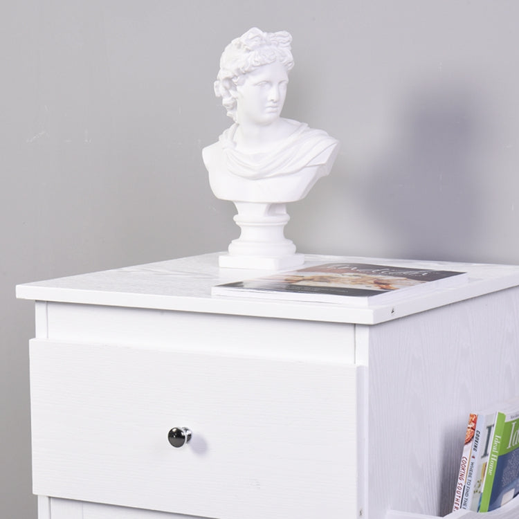[US Warehouse] Bedroom Furniture Bedside Cabinet Space Saver Drawer Storage Cabinet with Magazine Rack, Size: 45.8x45.8x59.5cm