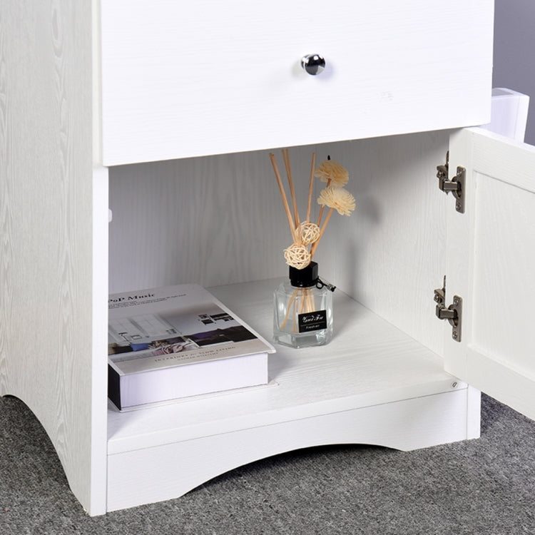 [US Warehouse] Bedroom Furniture Bedside Cabinet Space Saver Drawer Storage Cabinet with Magazine Rack, Size: 45.8x45.8x59.5cm