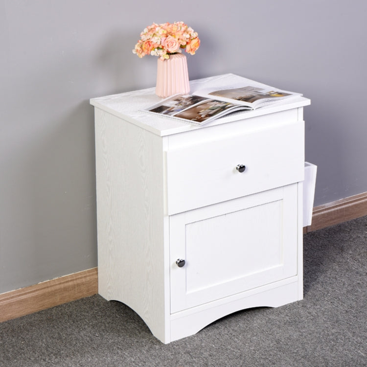 [US Warehouse] Bedroom Furniture Bedside Cabinet Space Saver Drawer Storage Cabinet with Magazine Rack, Size: 45.8x45.8x59.5cm