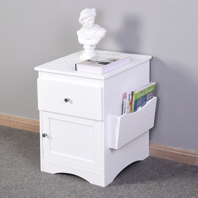 [US Warehouse] Bedroom Furniture Bedside Cabinet Space Saver Drawer Storage Cabinet with Magazine Rack, Size: 45.8x45.8x59.5cm