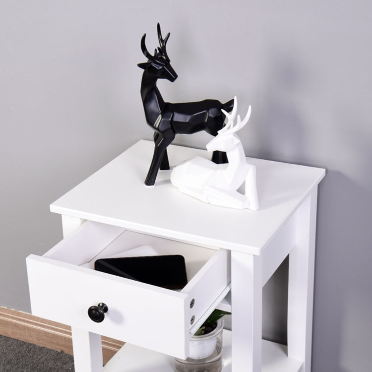 [US Warehouse] Bathroom Floor-standing Storage Table with a Drawer, Size: 41.4x32x65cm