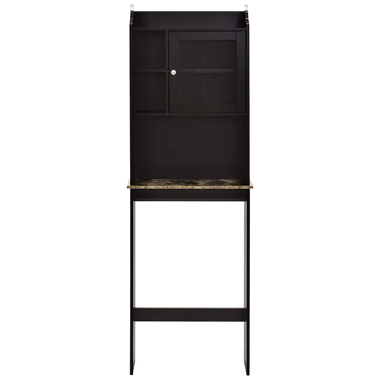 [US Warehouse] Modern Over The Toilet Space Saver Organization Wood Storage Cabinet for Home, Bathroom, Size: 175.3x59.1x18.4cm