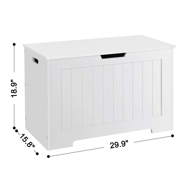 [US Warehouse] Lift Top Entryway Storage Chest / Bench Wooden Toy Box with 2 Safety Hinge, Size: 76x40x48cm