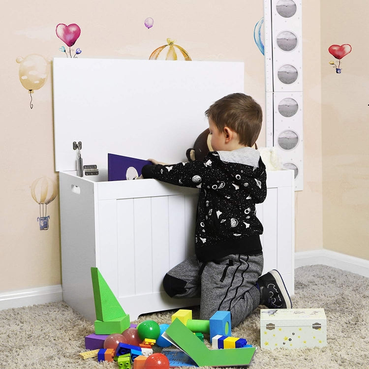 [US Warehouse] Lift Top Entryway Storage Chest / Bench Wooden Toy Box with 2 Safety Hinge, Size: 76x40x48cm