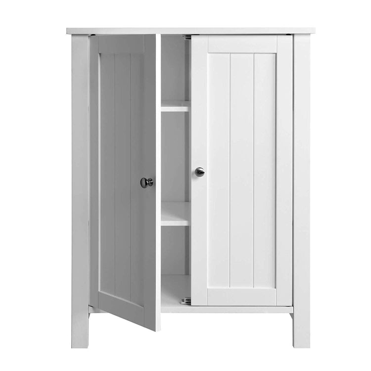 [US Warehouse] Bathroom Floor Storage Cabinet with Double Door Adjustable Shelf, Size: 60x30x80cm