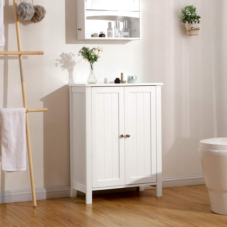[US Warehouse] Bathroom Floor Storage Cabinet with Double Door Adjustable Shelf, Size: 60x30x80cm