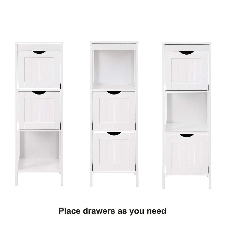[US Warehouse] 2 Drawers Floor Cabinet Multifunctional Bathroom Storage Organizer Rack Stand, Size: 30x30x89cm