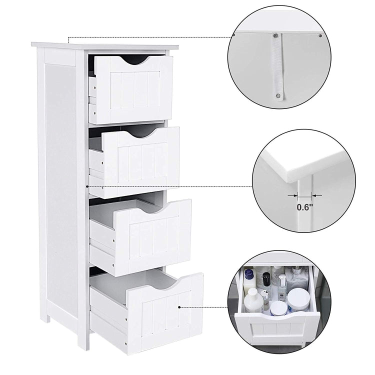 [US Warehouse] Bathroom Storage Cabinet Freestanding Office Cabinet with Drawers, Size: 30x30x82cm