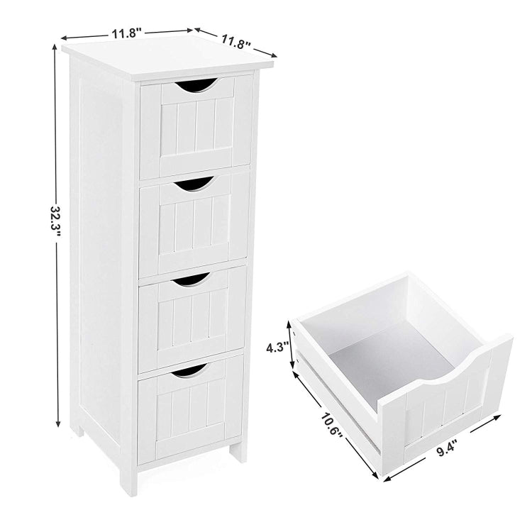 [US Warehouse] Bathroom Storage Cabinet Freestanding Office Cabinet with Drawers, Size: 30x30x82cm