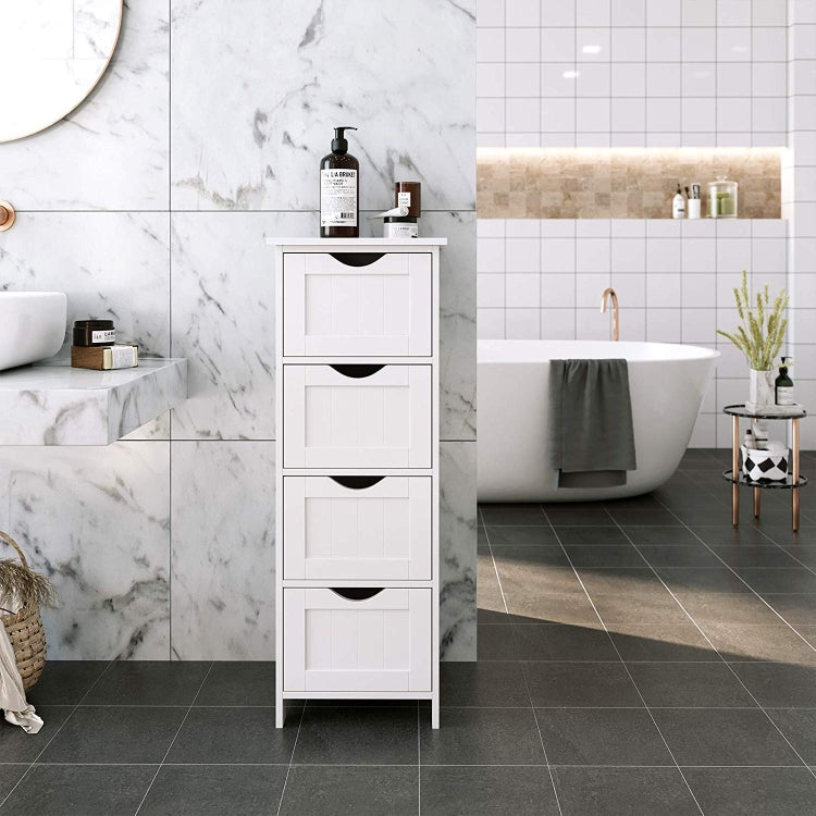 [US Warehouse] Bathroom Storage Cabinet Freestanding Office Cabinet with Drawers, Size: 30x30x82cm