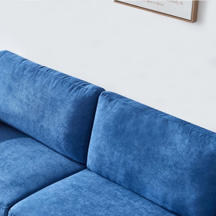 [US Warehouse] L shape 3 seater Modern Fabric Sofa with Ottoman