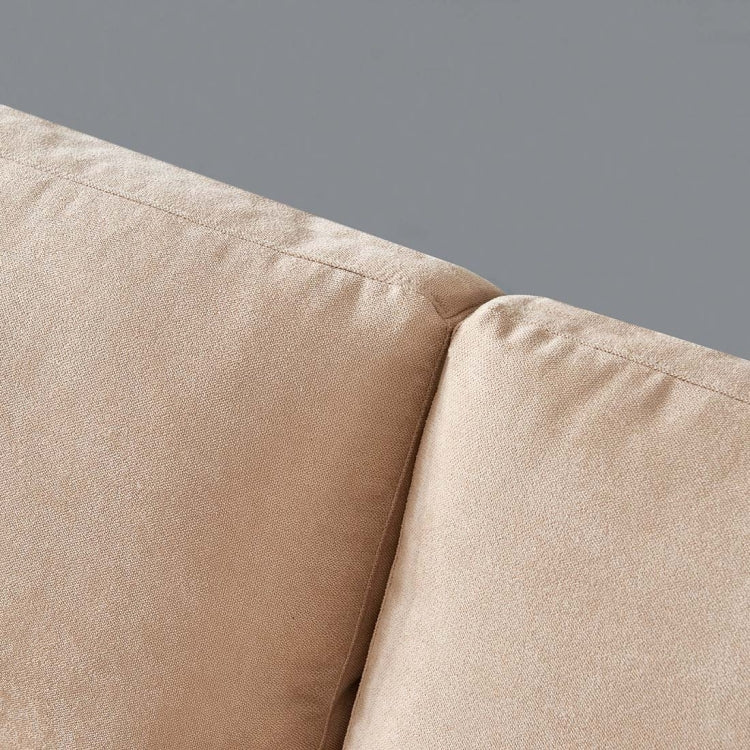 [US Warehouse] L shape 3 seater Modern Fabric Sofa with Ottoman