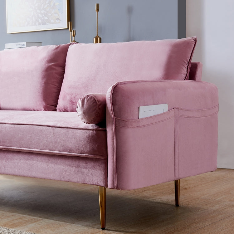 [US Warehouse] Velvet Fabric Sofa with Pocket, Size: 180 x 82 x 82cm