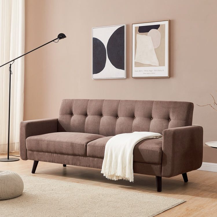 [US Warehouse] Mid-Century Modern Fabric Sofa, Size: 200 x 76 x 84cm