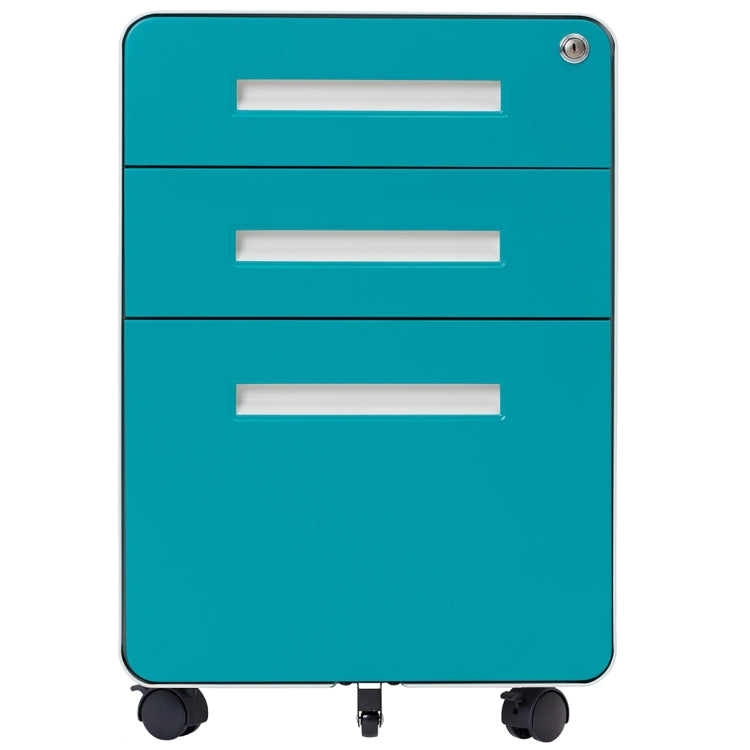 [US Warehouse] 3-Drawer Mobile File Cabinet Wheel Anti-tilt Mechanism Casters Lockable Storage Cabinet