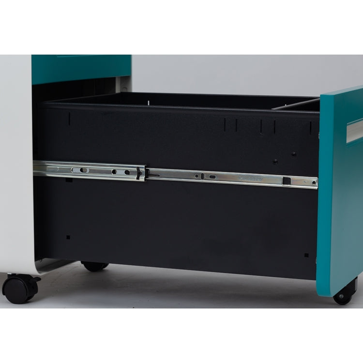 [US Warehouse] 3-Drawer Mobile File Cabinet Wheel Anti-tilt Mechanism Casters Lockable Storage Cabinet