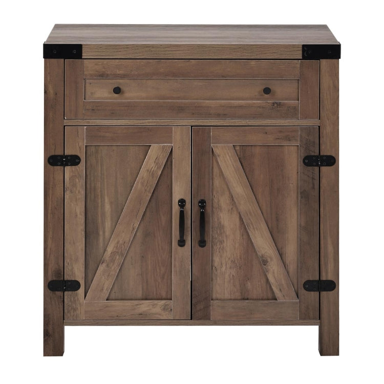 [US Warehouse] Entryway Hallway Living Room Rustic Console Table with Drawer and Storage, Size: 76 x 40 x 84cm(Dark Wood)