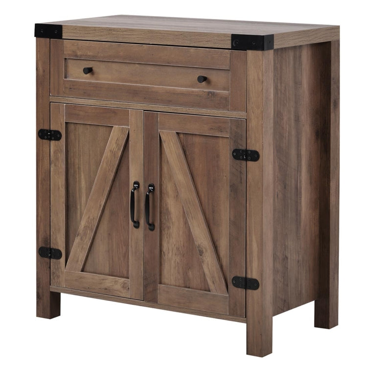 [US Warehouse] Entryway Hallway Living Room Rustic Console Table with Drawer and Storage, Size: 76 x 40 x 84cm(Dark Wood)