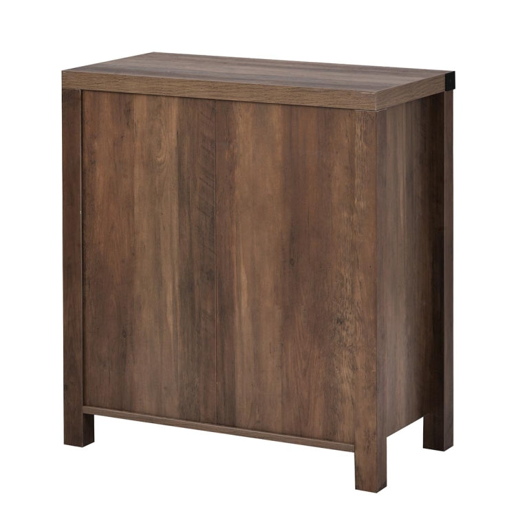[US Warehouse] Entryway Hallway Living Room Rustic Console Table with Drawer and Storage, Size: 76 x 40 x 84cm(Dark Wood)