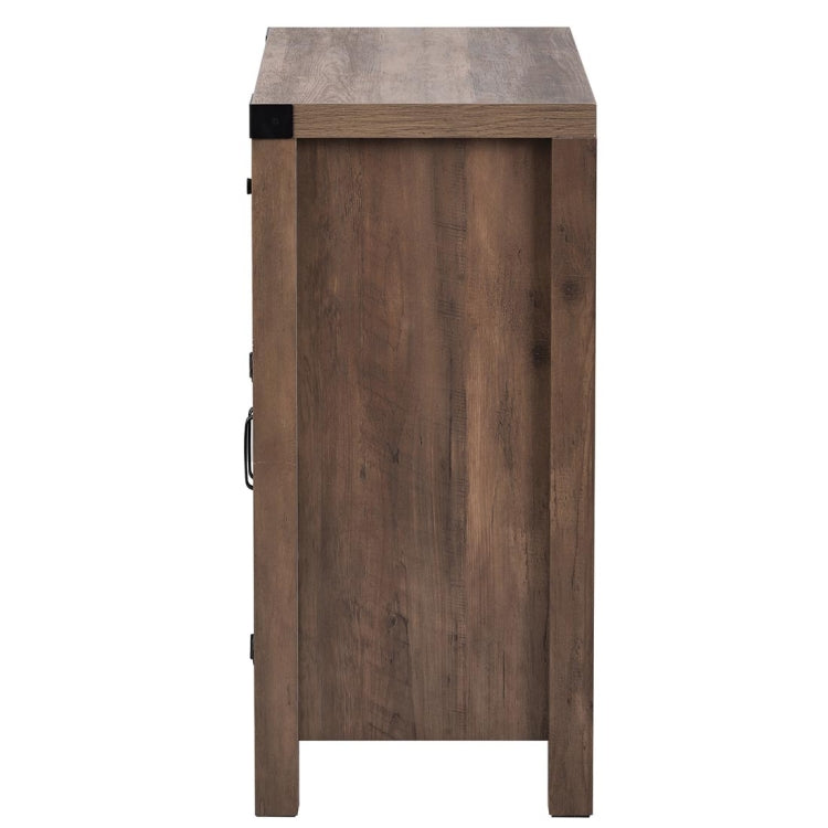 [US Warehouse] Entryway Hallway Living Room Rustic Console Table with Drawer and Storage, Size: 76 x 40 x 84cm(Dark Wood)