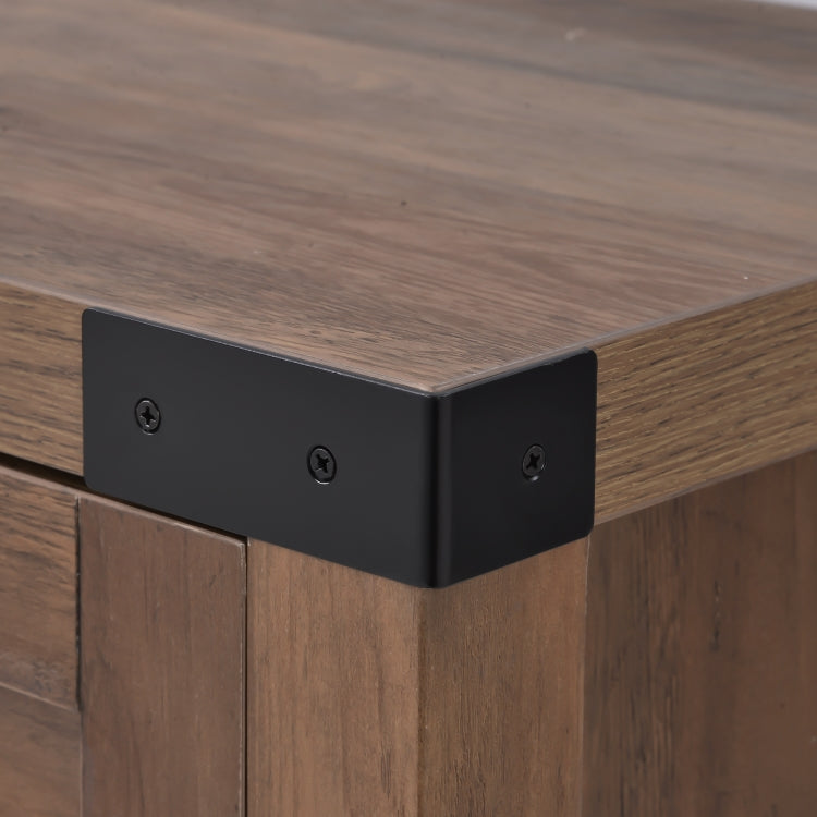 [US Warehouse] Entryway Hallway Living Room Rustic Console Table with Drawer and Storage, Size: 76 x 40 x 84cm(Dark Wood)