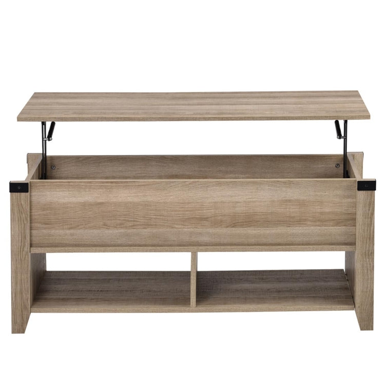 [US Warehouse] Multipurpose Coffee Table Open Shelf Storage Lifting Table with Drawers, Size: 110x46x47cm(Oak)