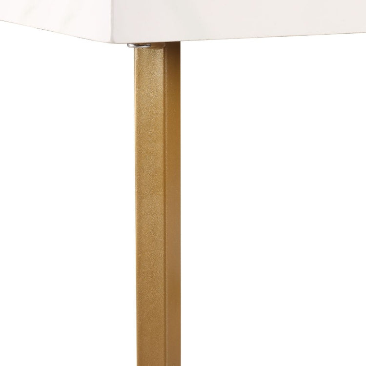 [US Warehouse] Mid Century Modern Stylish Y-leg base Rectangle Coffee Table, Size: 107 x 56 x 46cm(Distressed Wood Golden)