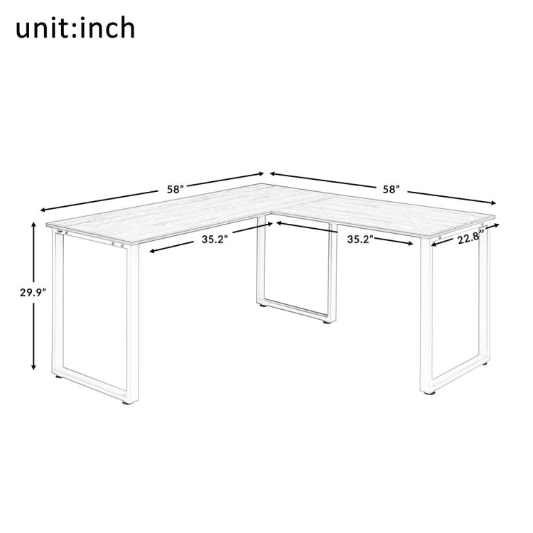 [US Warehouse] Fashion Simple L-shape Computer Desk
