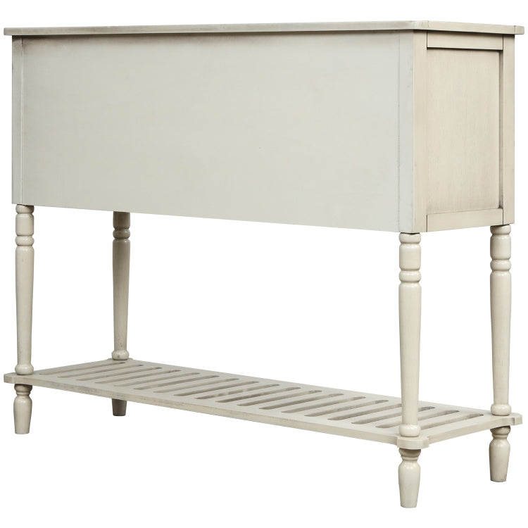[US Warehouse] Farmhouse Buffet Living Room Storage Cabinet  Sideboard Console Table with Bottom Shelf, Size: 107 x 36 x 87cm