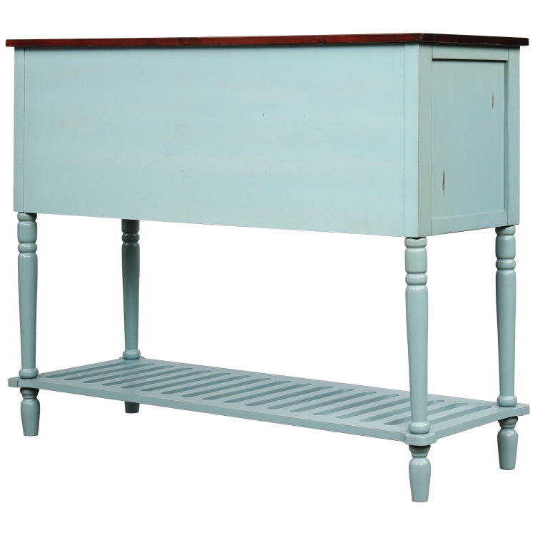 [US Warehouse] Farmhouse Buffet Living Room Storage Cabinet  Sideboard Console Table with Bottom Shelf, Size: 107 x 36 x 87cm