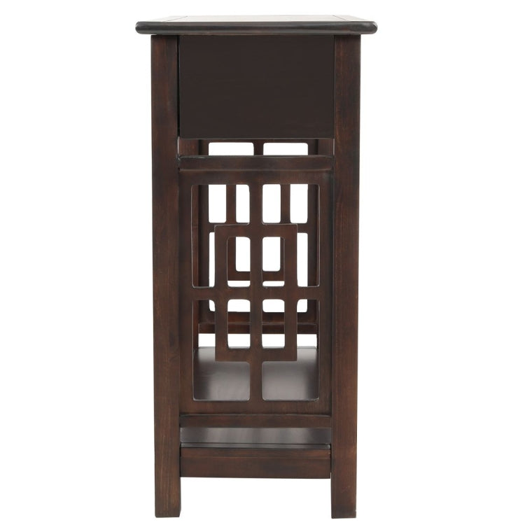 [US Warehouse] Entryway Accent Sofa Table Storage and Displaying Decor Console Table with 2 Drawers and Bottom Shelf, Size: 91 x 36 x 76cm