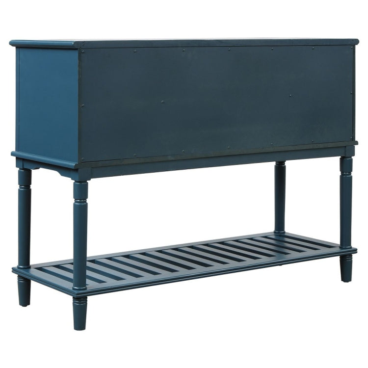[US Warehouse] Console Table Sideboard Entryway Sofa Table with Shutter Doors and 4 Storage Drawers, Size: 115 x 38 x 87cm