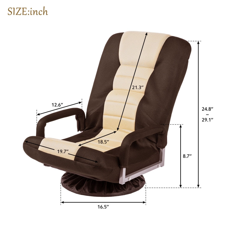 [US Warehouse] Adjustable 7-Position Floor Chairs Folding Sofa Lounger