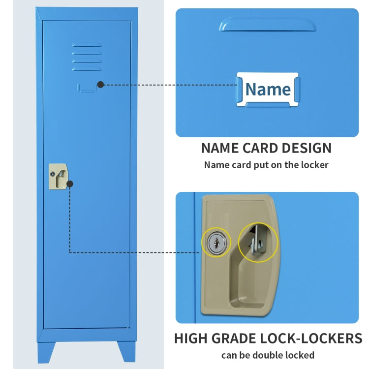 [US Warehouse] Kids Bedroom Storage Locker with 2 Adjustable Shelves, Size: 38 x 38 x 137cm