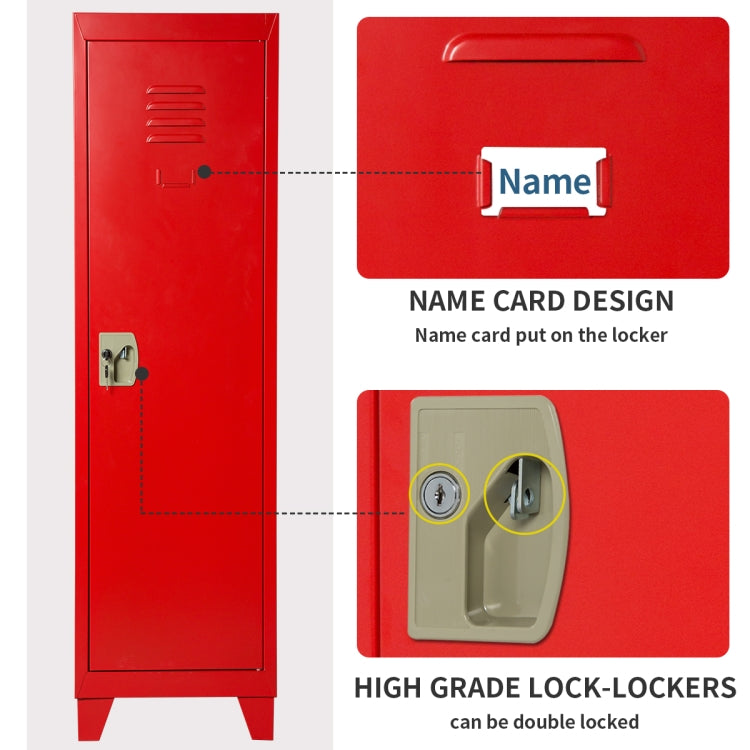 [US Warehouse] Kids Bedroom Storage Locker with 2 Adjustable Shelves, Size: 38 x 38 x 137cm