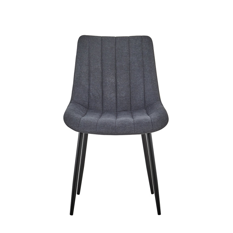 [US Warehouse] 2 PCS / Set PU + Soft Upholstery Breathable and Comfortable Dining Chairs(Black)